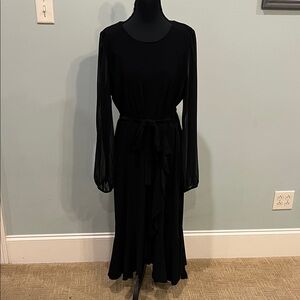 Marc New York Elegant Black Long Sleeve Dress